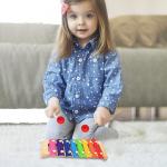 Wooden Xylophone for Kids- 8 Key Hand Knock Musical Instrument Toy with Colorful Keys & Mallets