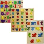 3 Pieces Montessori Wooden Educational Puzzle Combo Set- Nepali Varnamala (Ka Kha Ga), (A Aa E) & English Capital Alphabet (A B C)